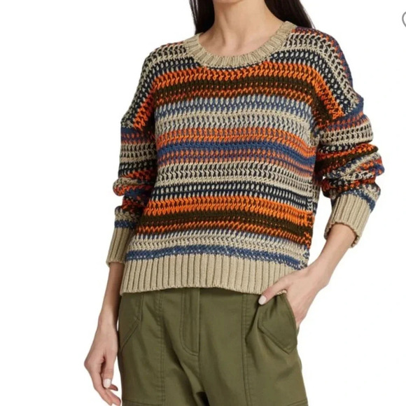NSF
Blayne Crocheted Striped Sweater - Picture 2 of 5